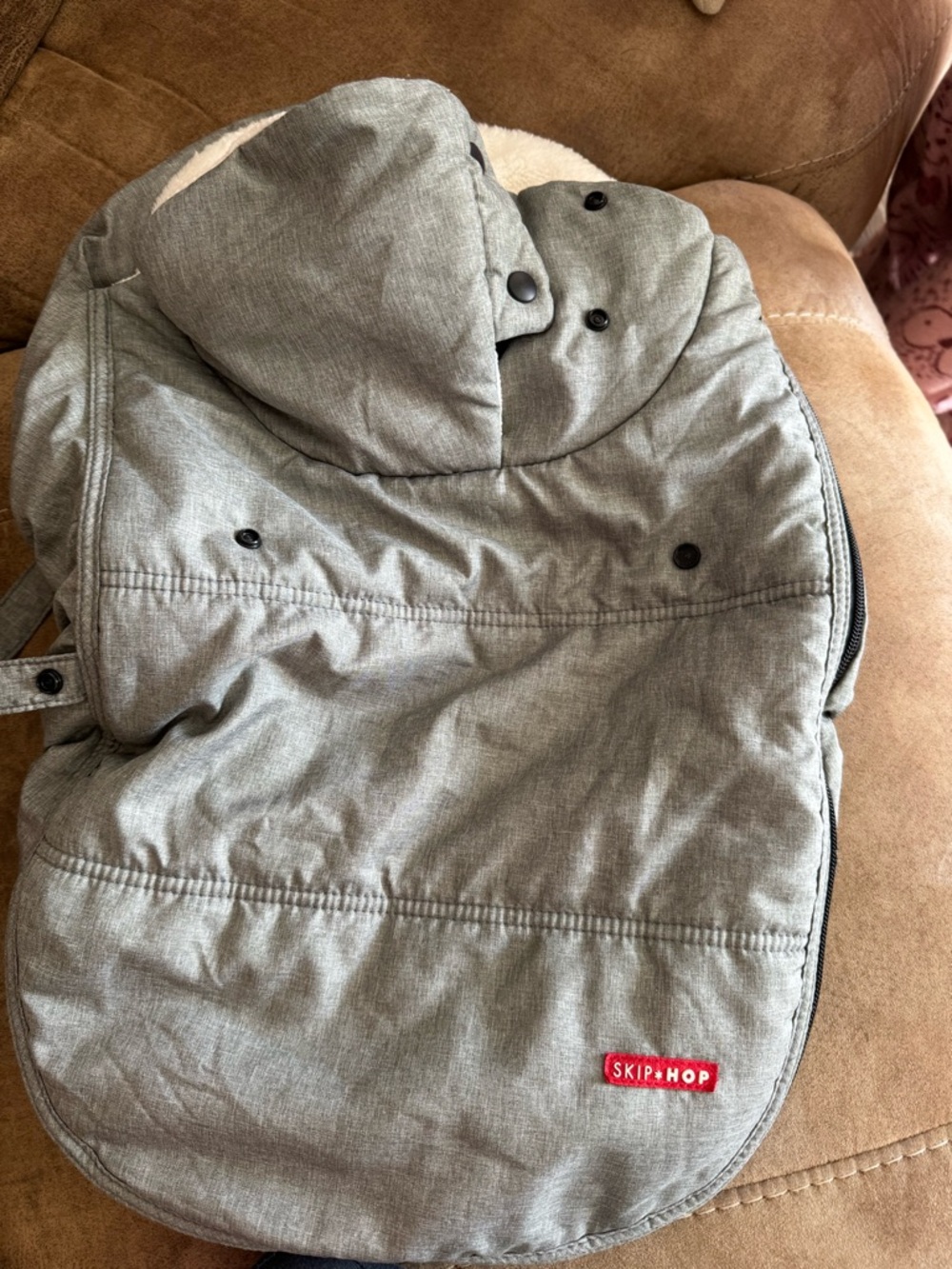 Skip Hop Light Gray Kids Puffer Coat with Hood